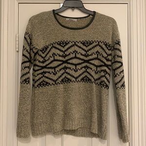 LAST CHANCE: Sweater with Faux Leather Collar